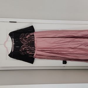 Black and Pink Formal Evening Gown